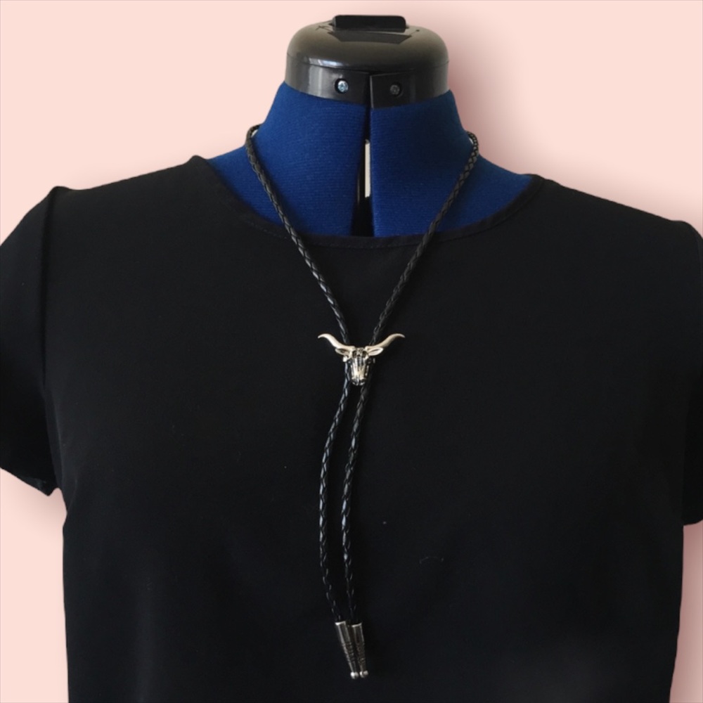 Longhorn Leather Necklace